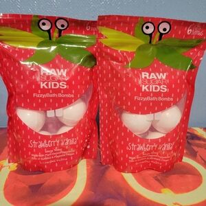 2 NEW Raw Sugar Kids Fizzy Bath Bombs /6pack total 12